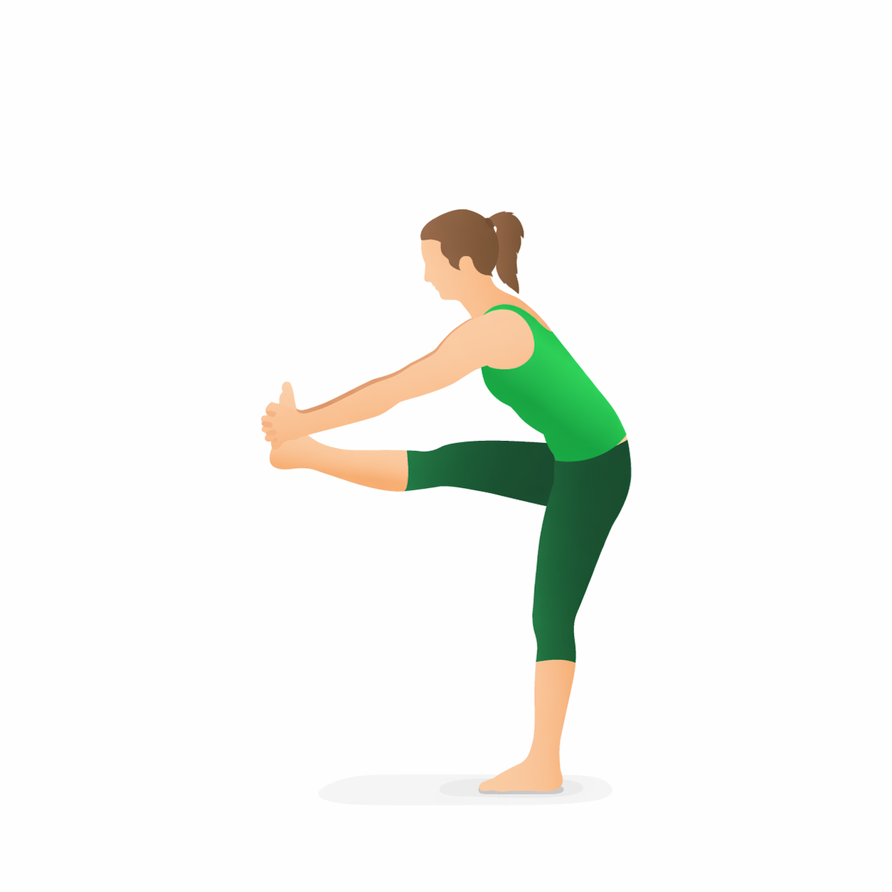 Tư thế Tư thế Đứng Đầu chạm gối (chuẩn bị)
