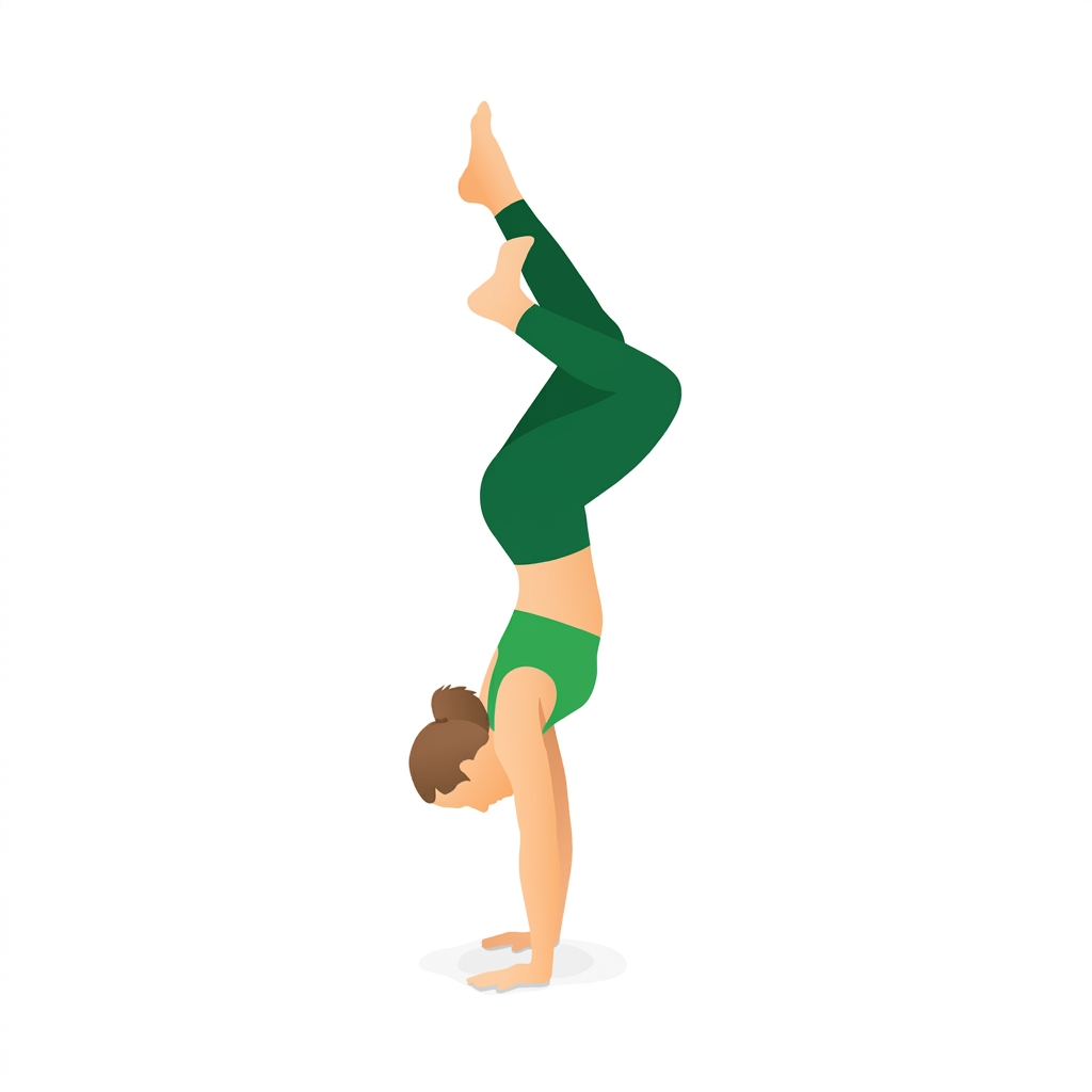 Tư thế Tư thế Handstand kết hợp chân Đại bàng