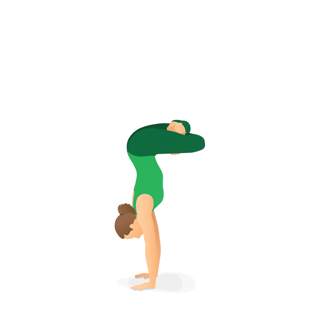 Tư thế Tư thế Handstand kết hợp chân Hoa sen