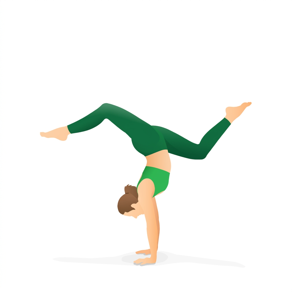Tư thế Tư thế Handstand tách chân
