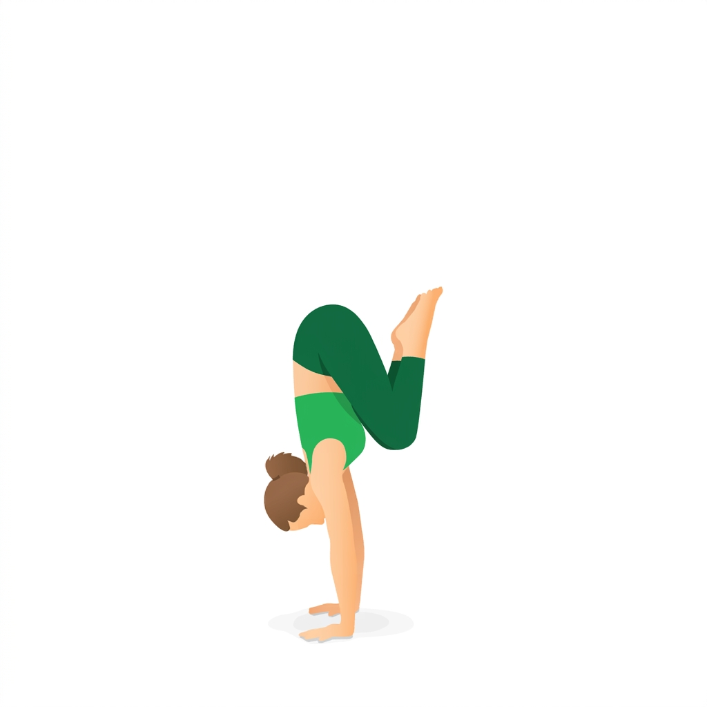Tư thế Tư thế Handstand co gối