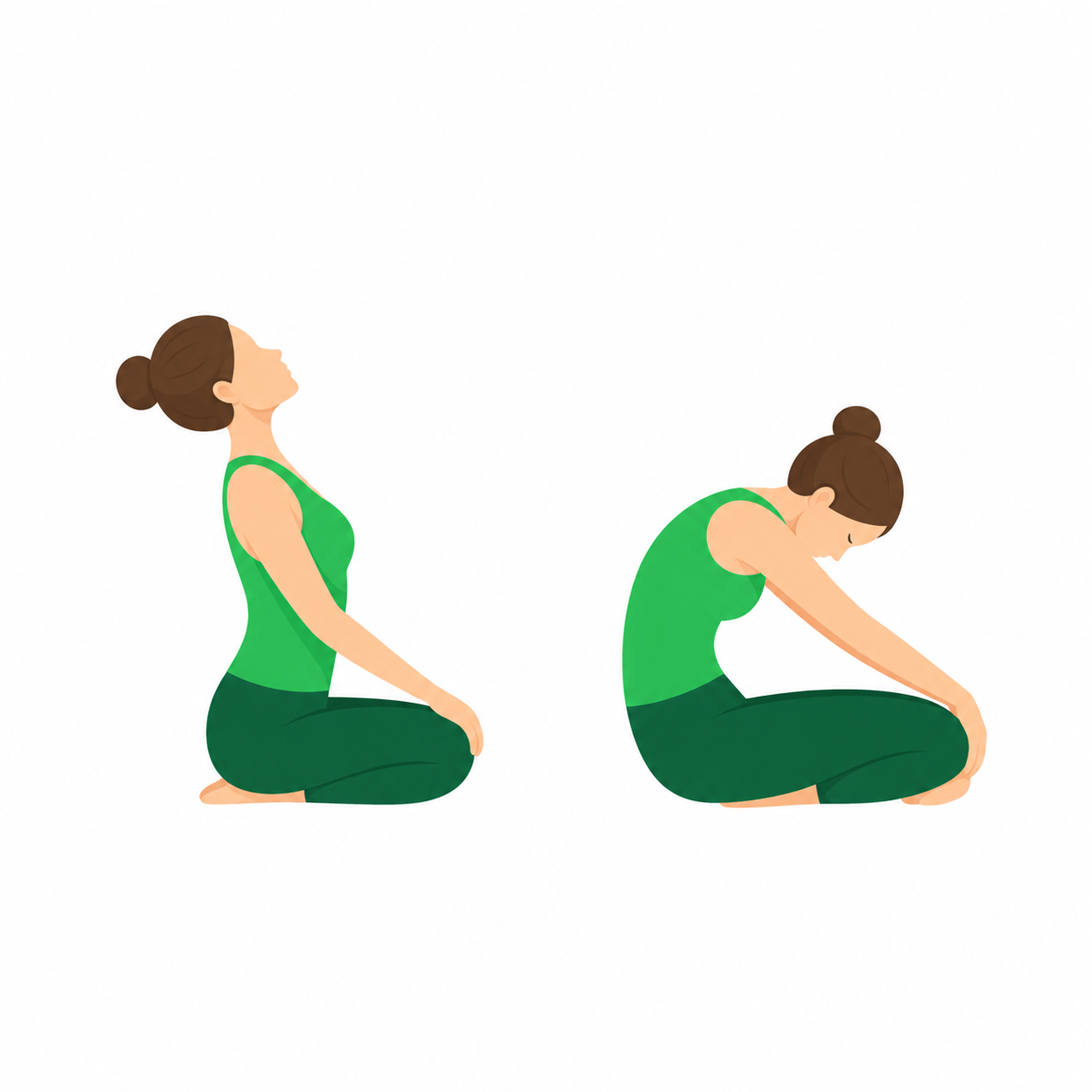 Tư thế Ngồi tư thế Bò Mèo kết hợp