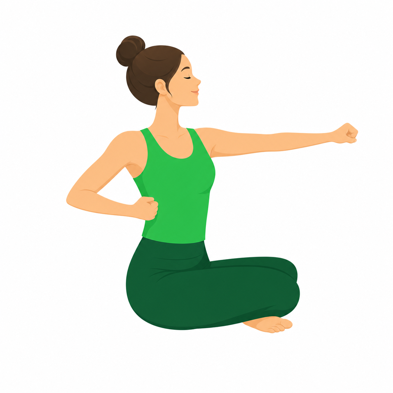 Tư thế Tư thế Ngồi đấm nắm đấm