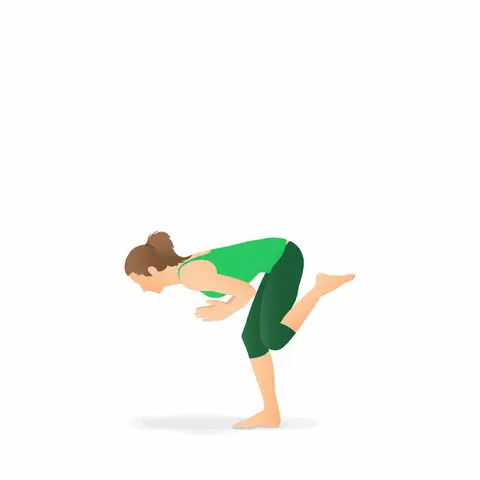 Tư thế Tư thế Ngồi xổm Shiva kết hợp tay chắp trước ngực