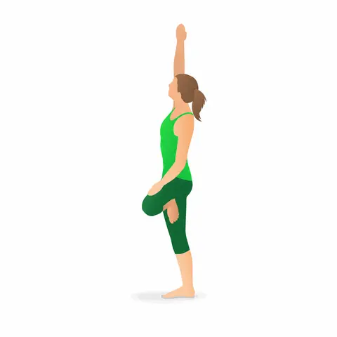 Tư thế Tư thế Cái cây kết hợp nghiêng bên