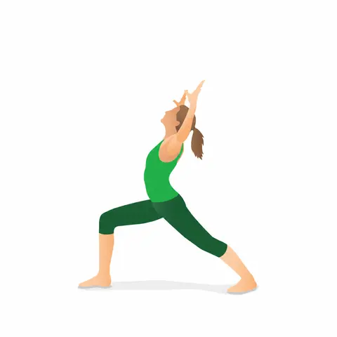 Tư thế Tư thế Chiến binh I kết hợp tay xương rồng