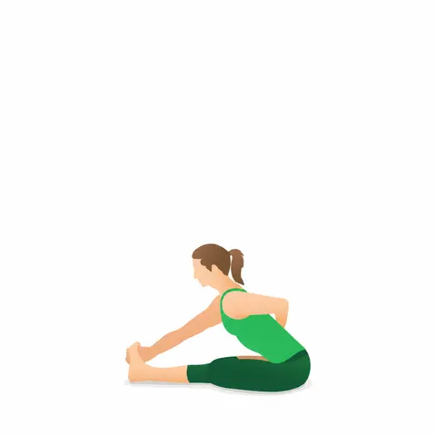 Tư thế Tư thế Ngồi nửa khóa tay Hoa sen gập người (chuẩn bị)