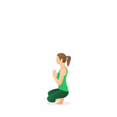 Tư thế Tư thế Thăng bằng trên ngón chân ngồi xổm mở gối