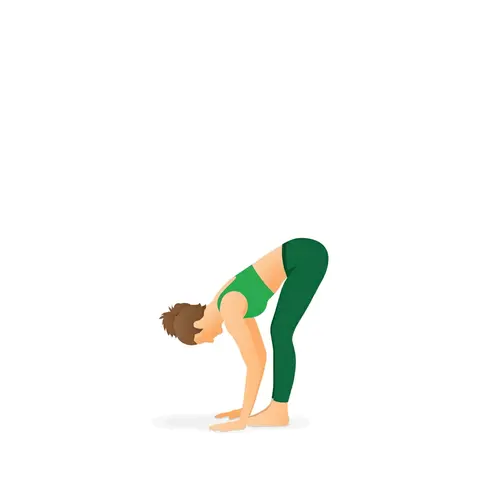 Tư thế Tư thế Đứng gập người (chuẩn bị)